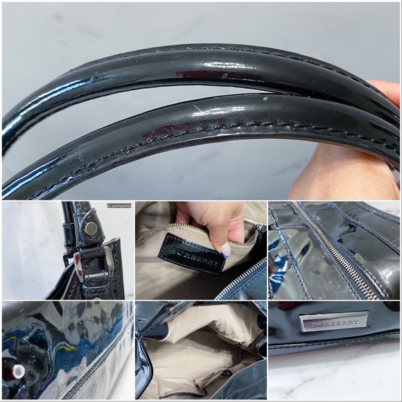 Authentic Burbery black patent shoulder bag - Picture 15 of 17